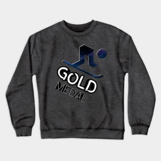 Gold Medal - Alpine Ski - 2022 Olympic Winter Sports Lover -  Snowboarding - Graphic Typography Saying Crewneck Sweatshirt